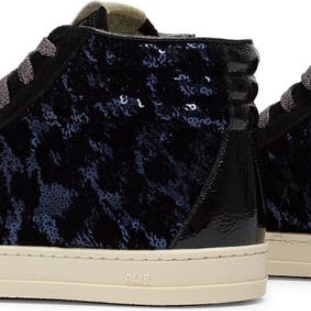 P448- Mixed textures and high-top. Size 39 or 81/2 - Picture 5 of 5